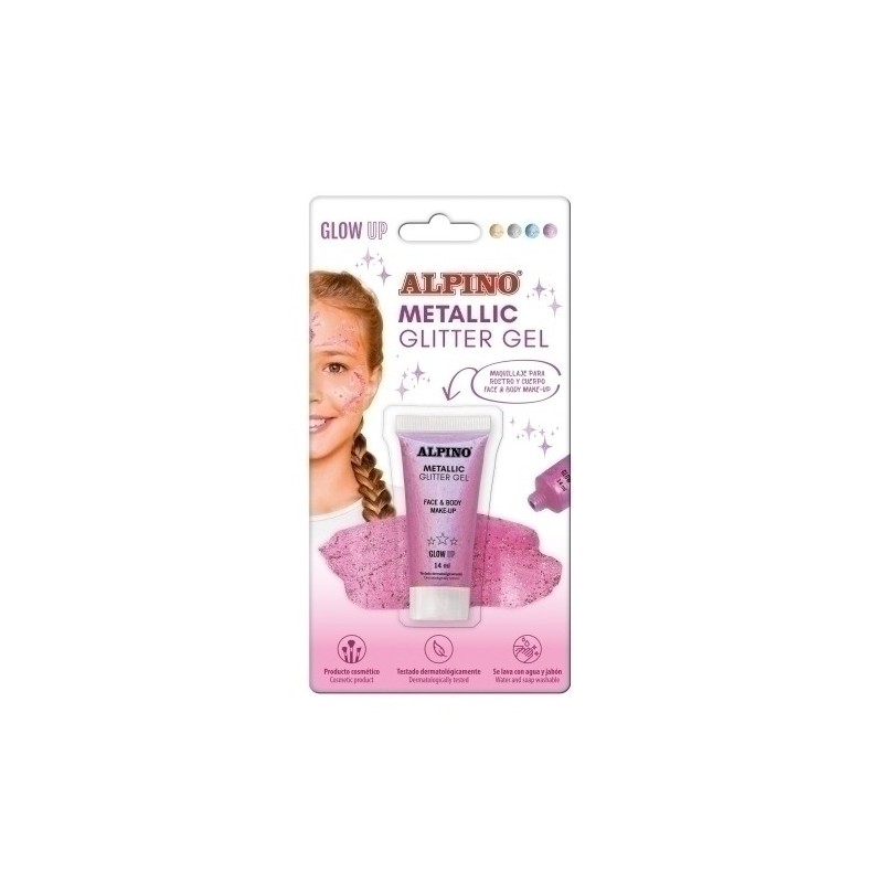 DL000604-MAQUILL.ALPINO GLITTER MET. ROSA B/1 precio por 1 unidades