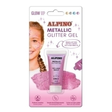 DL000604-MAQUILL.ALPINO GLITTER MET. ROSA B/1 precio por 1 unidades