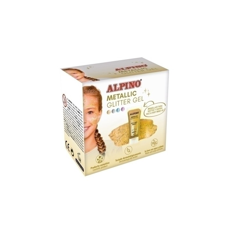 DL000612-MAQUILL.ALPINO GLITTER MET. ORO E/6 precio por 12 unidades