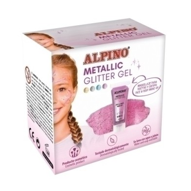 DL000614-MAQUILL.ALPINO GLITTER MET. ROSA E/6 precio por 12 unidades