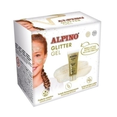 DL000616-MAQUILL.ALPINO GLITTER MET. ORO E/6 precio por 12 unidades
