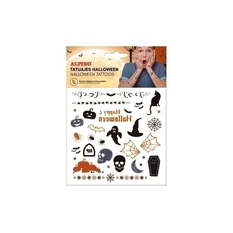 DL000651-MAQUILL.ALPINO TATUAJE HALLOWEEN precio por 1 unidades