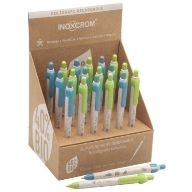 42101014-BOLIGRAFO INOXCROM ROCKER BIO EXP.18 precio por 1 unidades