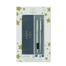 2093258-JUEGO BOL+PLUMA PARKER JOTTER ACERO CT precio por 1 unidades