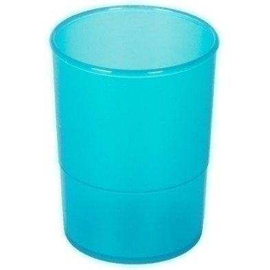 PLTRAZ-PORTA LAPICES PLASTICO REDONDO TR. AZUL precio por 1 unidades