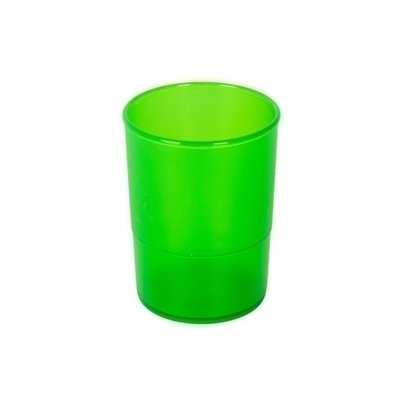 PLTRVE-PORTA LAPICES PLASTICO REDONDO TR. VERDE precio por 1 unidades