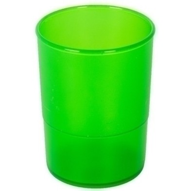 PLTRVE-PORTA LAPICES PLASTICO REDONDO TR. VERDE precio por 1 unidades