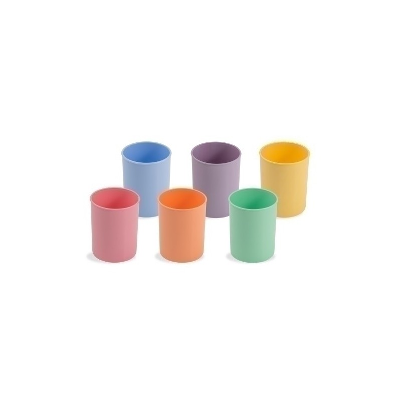 206-30-CUBILETE FAIBO PLASTICO PASTEL SURTIDO precio por 10 unidades
