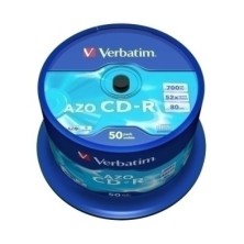 43343-CD-ROM VERBATIM 700MB 52x SPINDLE 50 precio por 1 unidades