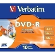 43521-DVD -R VERBATIM 4.7GB 16x JEWEL C/10 precio por 1 unidades