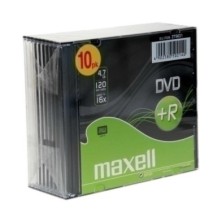 275631-DVD+R MAXELL 4.7GB 16x SLIM CASE P/10 precio por 1 unidades