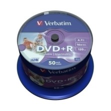 43512-DVD +R VERBATIM 4.7GB 16x SPINDLE 50 precio por 1 unidades