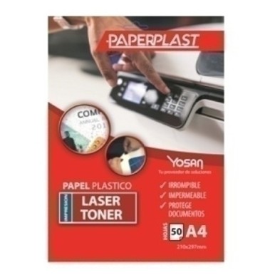 0558UPPB250A4-PAP.YOSAN PLASTICO BLANCO A4 250Mic precio por 50 unidades