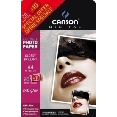 C33300S005-P.INKJET CANSON FOTO A4 240g 20h GLOSSY precio por 1 unidades