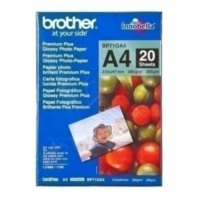 BP71GA4-P.INKJET BROTHER FOTO A4 260g 20h GLOSSY precio por 1 unidades