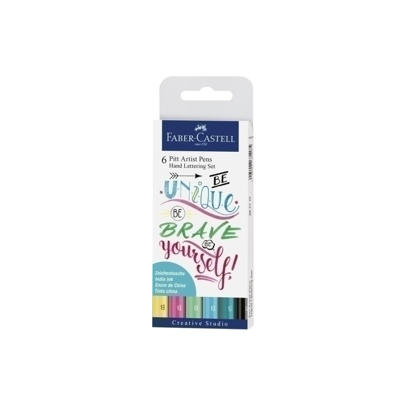 267116-ROTUL.FABER PITT HAND LETTERING B/6 precio por 1 unidades