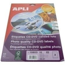 10603-ETIQ.IMP.APLI 10603 10h A4 CD.BR.Ø117x18 precio por 1 unidades