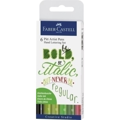 267117-ROTUL.FABER PITT HAND LETTERING B/6 precio por 1 unidades