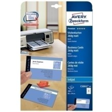 C32015-25-TARJETAS AVERY IMPRESORA C32015-25 precio por 5 unidades