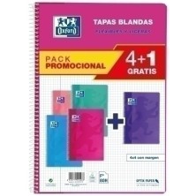 400072719-BLOCK OXF.SCH.BLANDA Fº 80h CD.4 PK 4+1 precio por 1 unidades