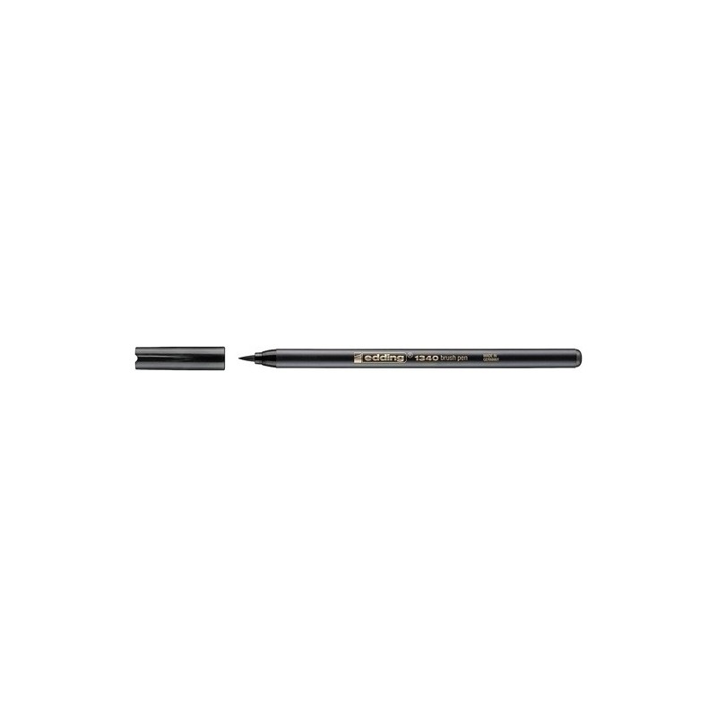 1340001-ROTUL.EDDING 1340 BRUSHPEN NEGRO precio por 10 unidades