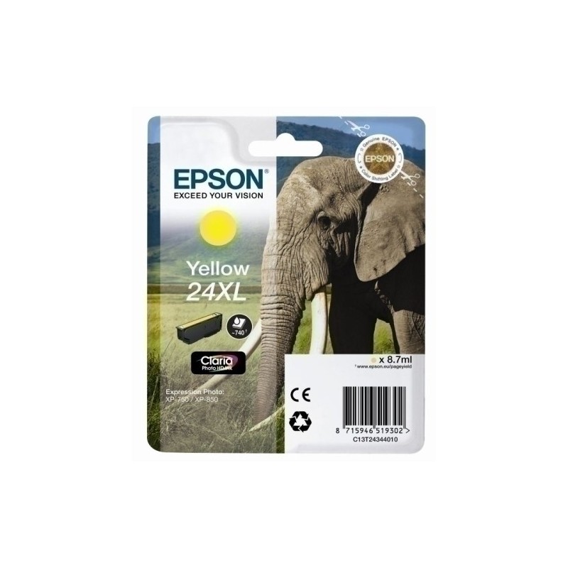 T243440-CART.IJ.EPSON T243440 Nº24XL AMARILLO precio por 1 unidades