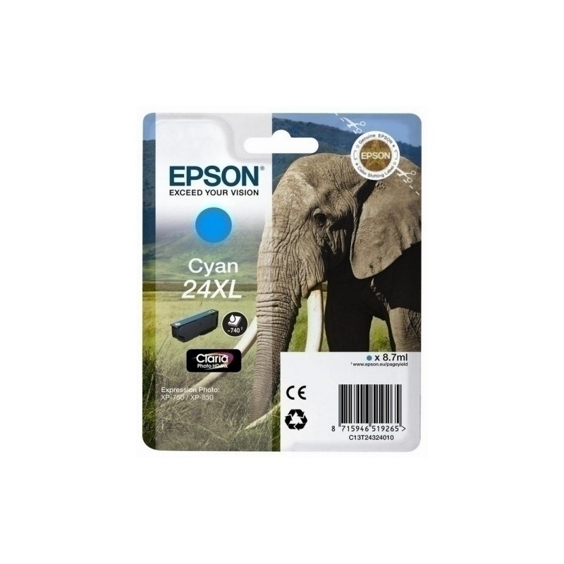 T243240-CART.IJ.EPSON T243240 Nº24XL CIAN precio por 1 unidades