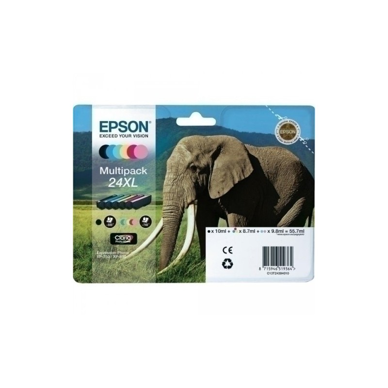 T243840-CART.IJ.EPSON T243840 Nº24XL PACK 6 precio por 1 unidades