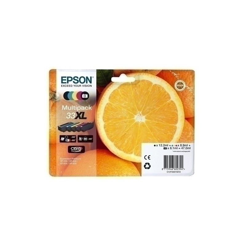 T335740-CART.IJ.EPSON T335740 Nº33XL PACK 5 precio por 1 unidades