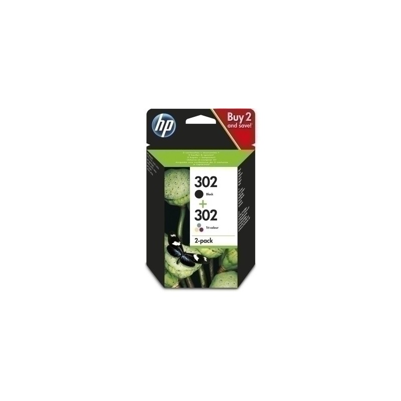 X4D37AE-CART.IJ.HP X4D37AE Nº302 NEGRO+COLOR PAC precio por 1 unidades