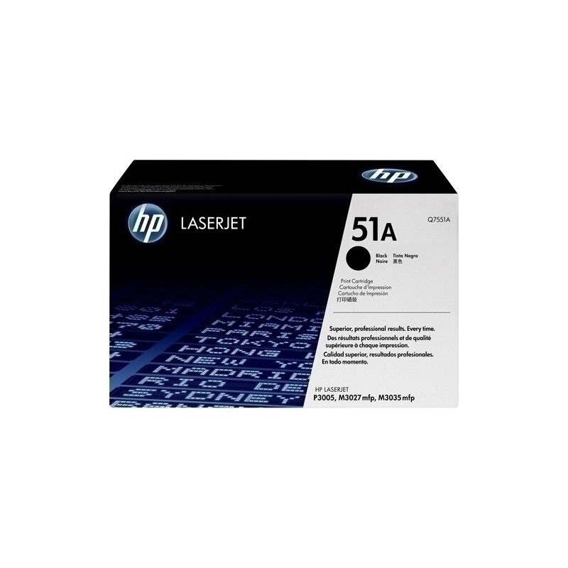 Q7551A-TONER HP Q7551A Nº51A LJ 3027/3005 NEGRO precio por 1 unidades