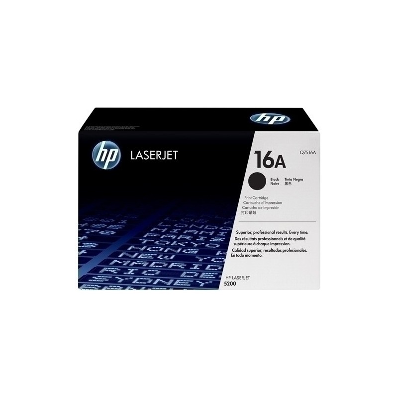 Q7516A-TONER HP Q7516A Nº16A LJ 5200 NEGRO precio por 1 unidades