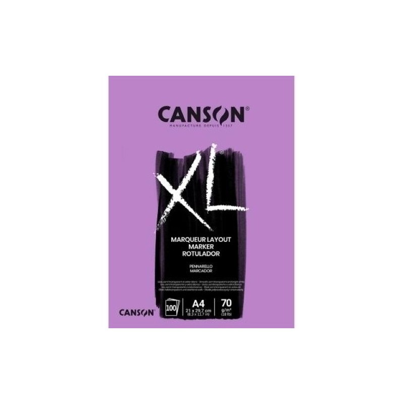 C200297236-BLOC DIBUJO CANSON XL MARKER ENC. A4 70g precio por 1 unidades
