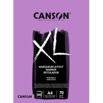 C200297236-BLOC DIBUJO CANSON XL MARKER ENC. A4 70g precio por 1 unidades