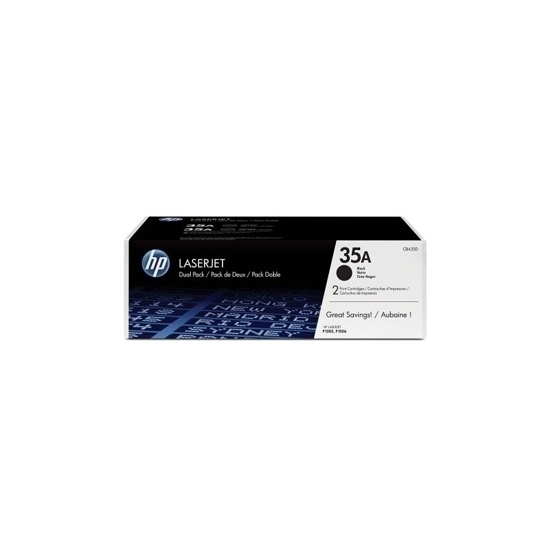 CB435AD-TONER HP CB435AD Nº35A NEGRO PACK 2 UD. precio por 1 unidades