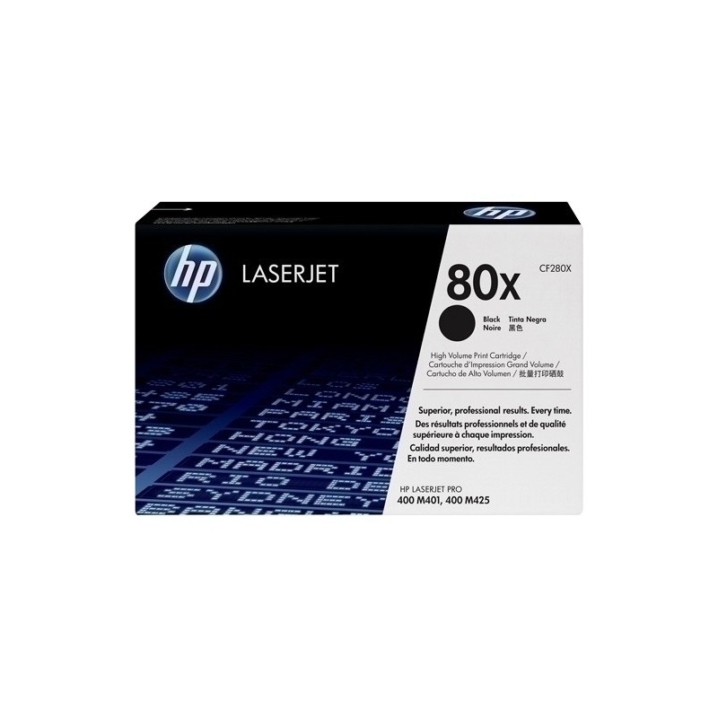 CF280X-TONER HP CF280X Nº80A LJ PRO M 401 NEGRO precio por 1 unidades