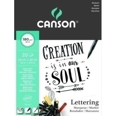 C31250P026-BLOC DIBUJO CANSON LETTERING A4 180g precio por 10 unidades