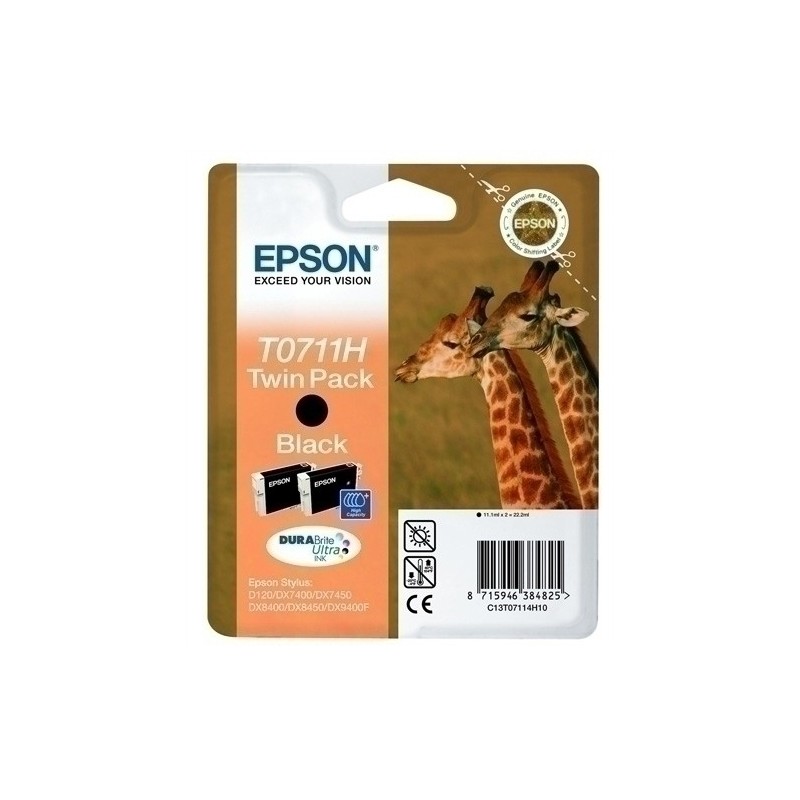 T07114H-CART.IJ.EPSON T07114H NEGRO PACK 2 precio por 1 unidades
