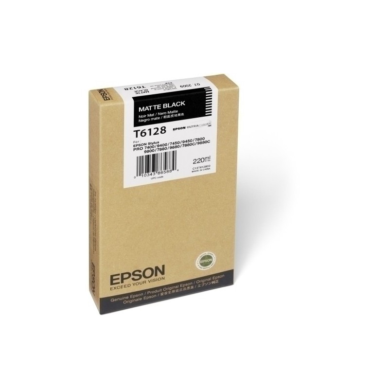 T612800-CART.IJ.EPSON T612800 NEGRO 220ML precio por 1 unidades