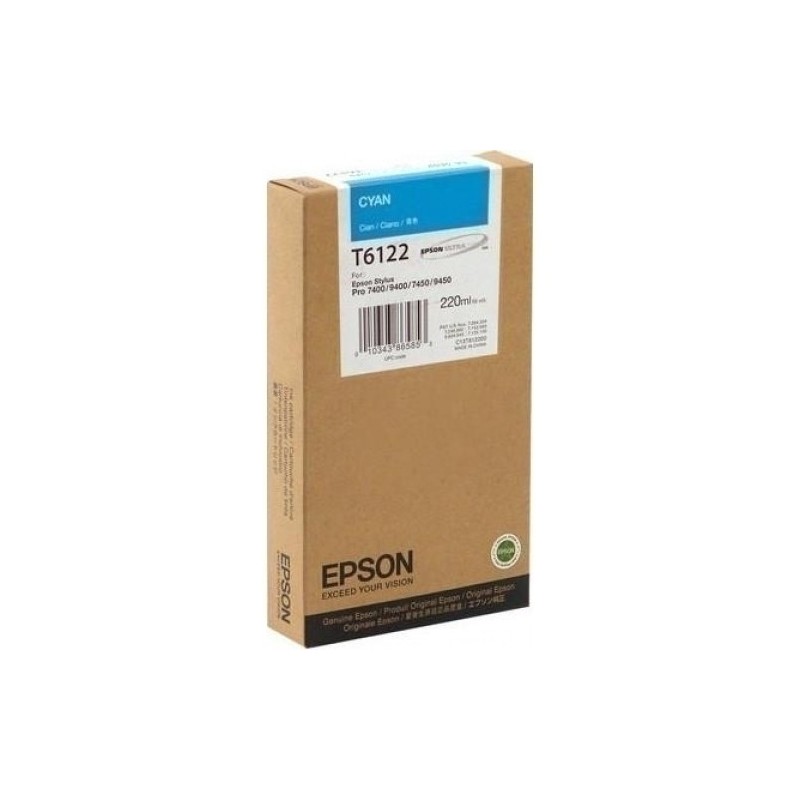 T612200-CART.IJ.EPSON T612200 CIAN 220ML precio por 1 unidades