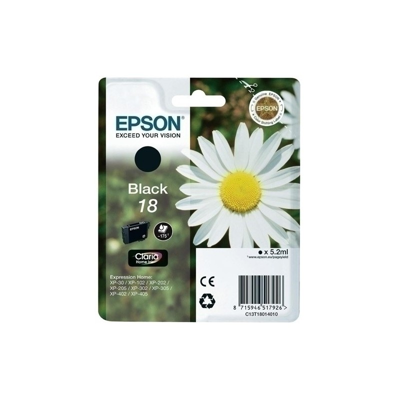 T180140-CART.IJ.EPSON T180140 Nº18 NEGRO precio por 1 unidades