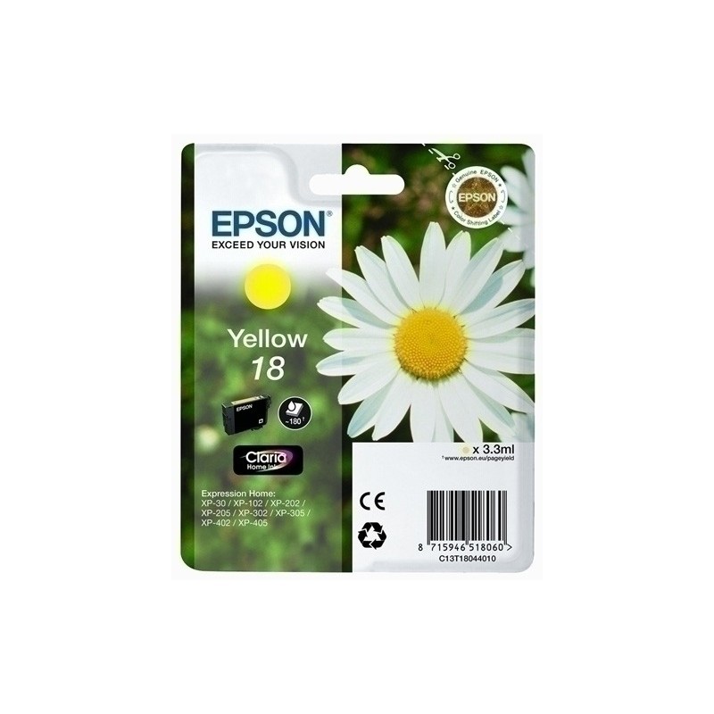 T180440-CART.IJ.EPSON T180440 Nº18 AMARILLO precio por 1 unidades
