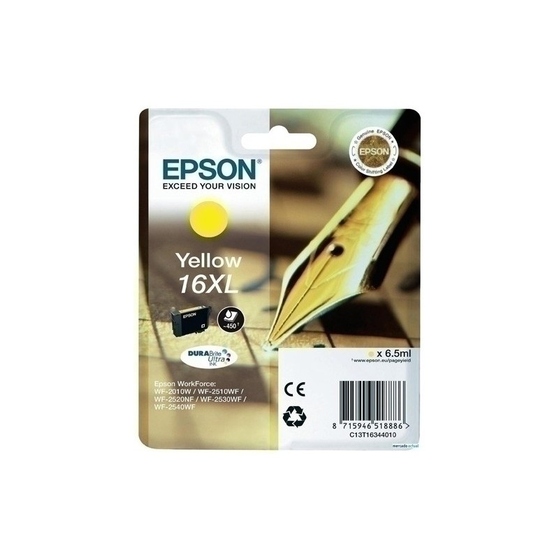 T163440-CART.IJ.EPSON T163440 Nº16XL AMARILLO precio por 1 unidades