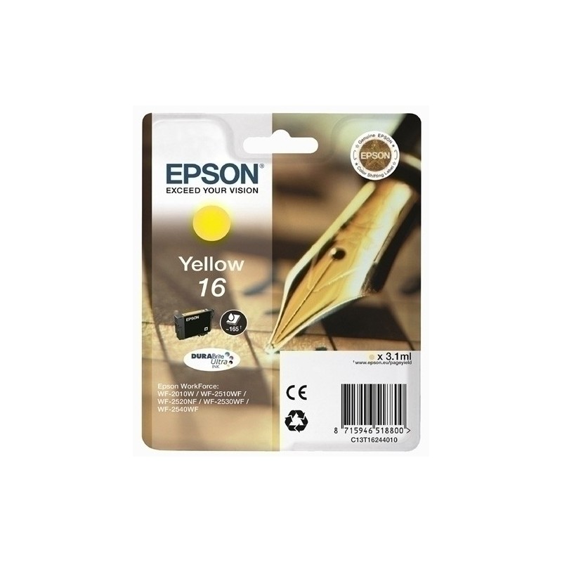T162440-CART.IJ.EPSON T162440 Nº16 AMARILLO precio por 1 unidades