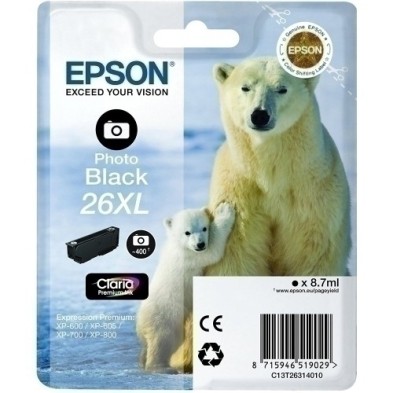 T263140-CART.IJ.EPSON T263140 Nº26XL PHOTO NEGRO precio por 1 unidades