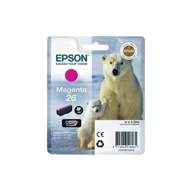 T261340-CART.IJ.EPSON T261340 Nº26 MAGENTA precio por 1 unidades