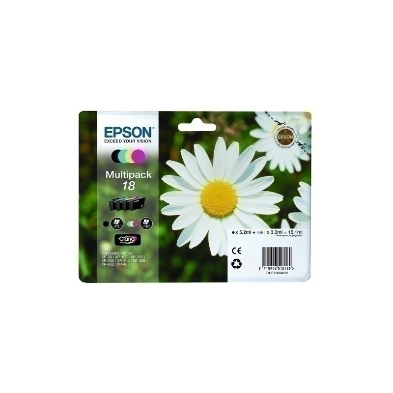T180640-CART.IJ.EPSON T180640 Nº18 MULTIPACK precio por 1 unidades