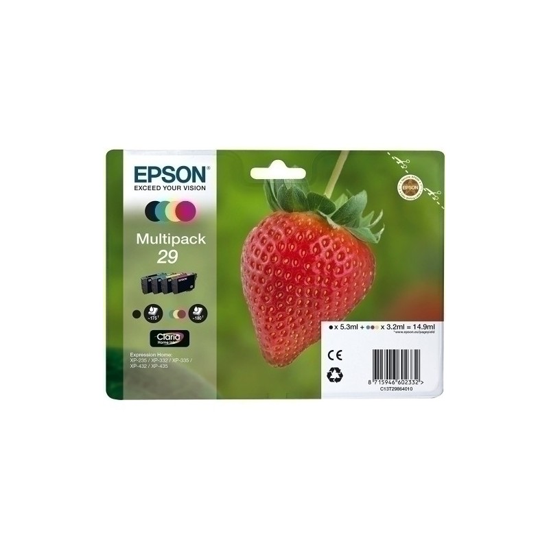 T298640-CART.IJ.EPSON T298640 Nº29 MULTIPACK precio por 1 unidades
