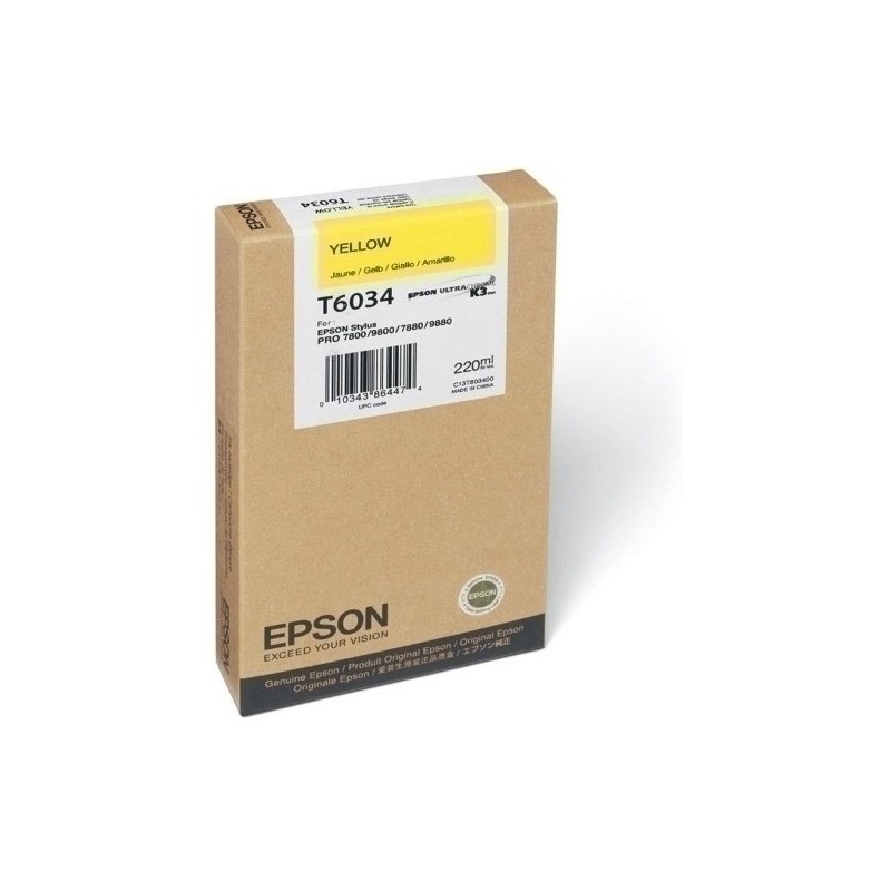 T603400-CART.IJ.EPSON T603400 AMARILLO precio por 1 unidades