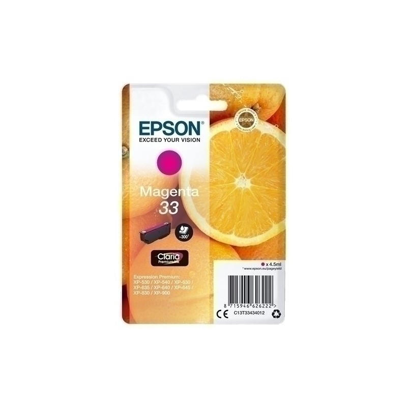 T334340-CART.IJ.EPSON T334340 Nº33 MAGENTA precio por 1 unidades